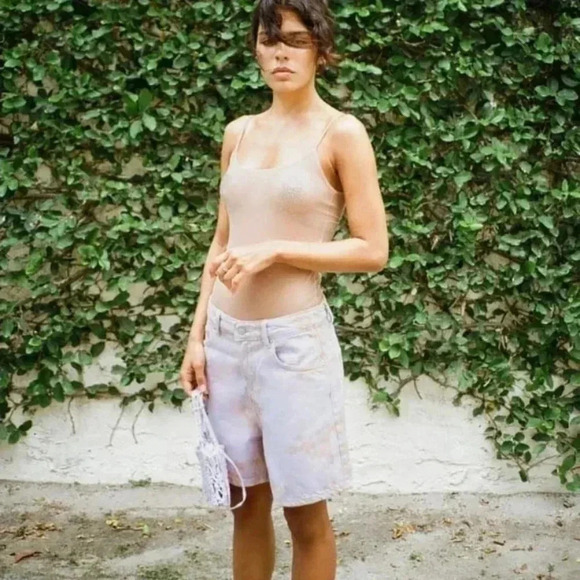 Zara tye  dyed jean short - Picture 1 of 4